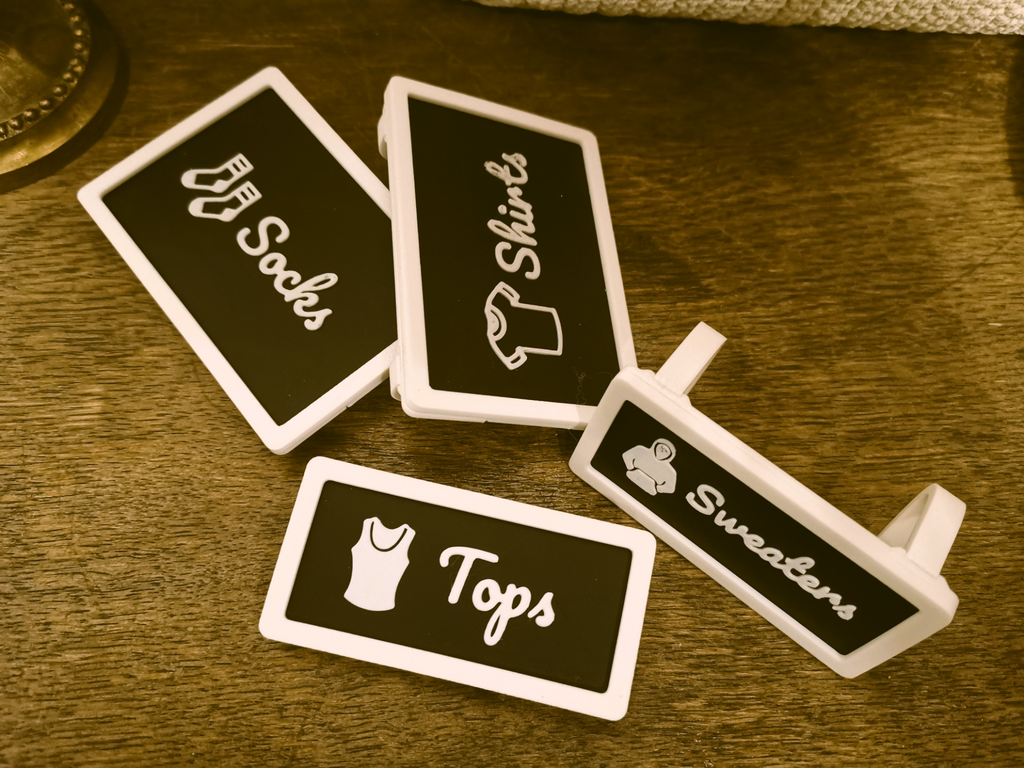 Basket Organizer Clip-On Labels