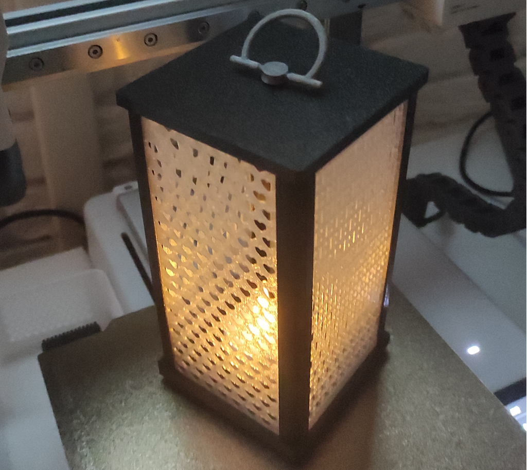 Simple lamp/mini lantern with changeable patterns