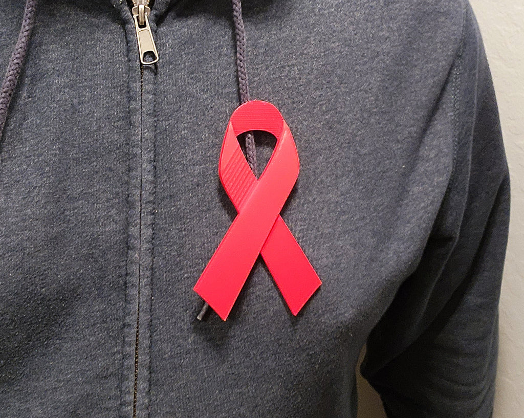 3D Awareness Ribbon Pin