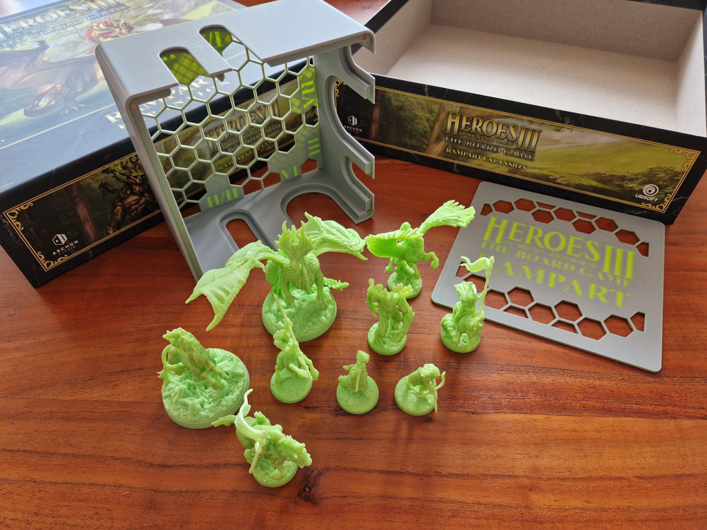 Rampart miniatures insert for Heroes 3 Board Game