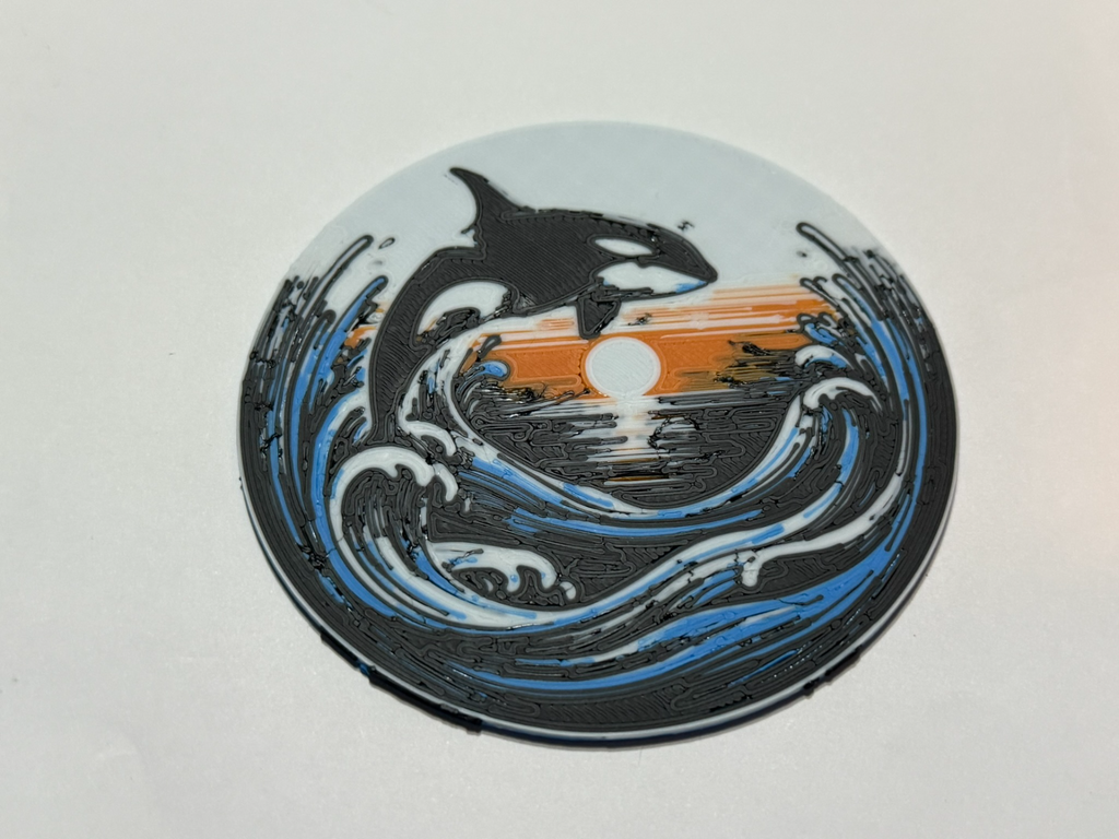 coaster sea ​​with whale