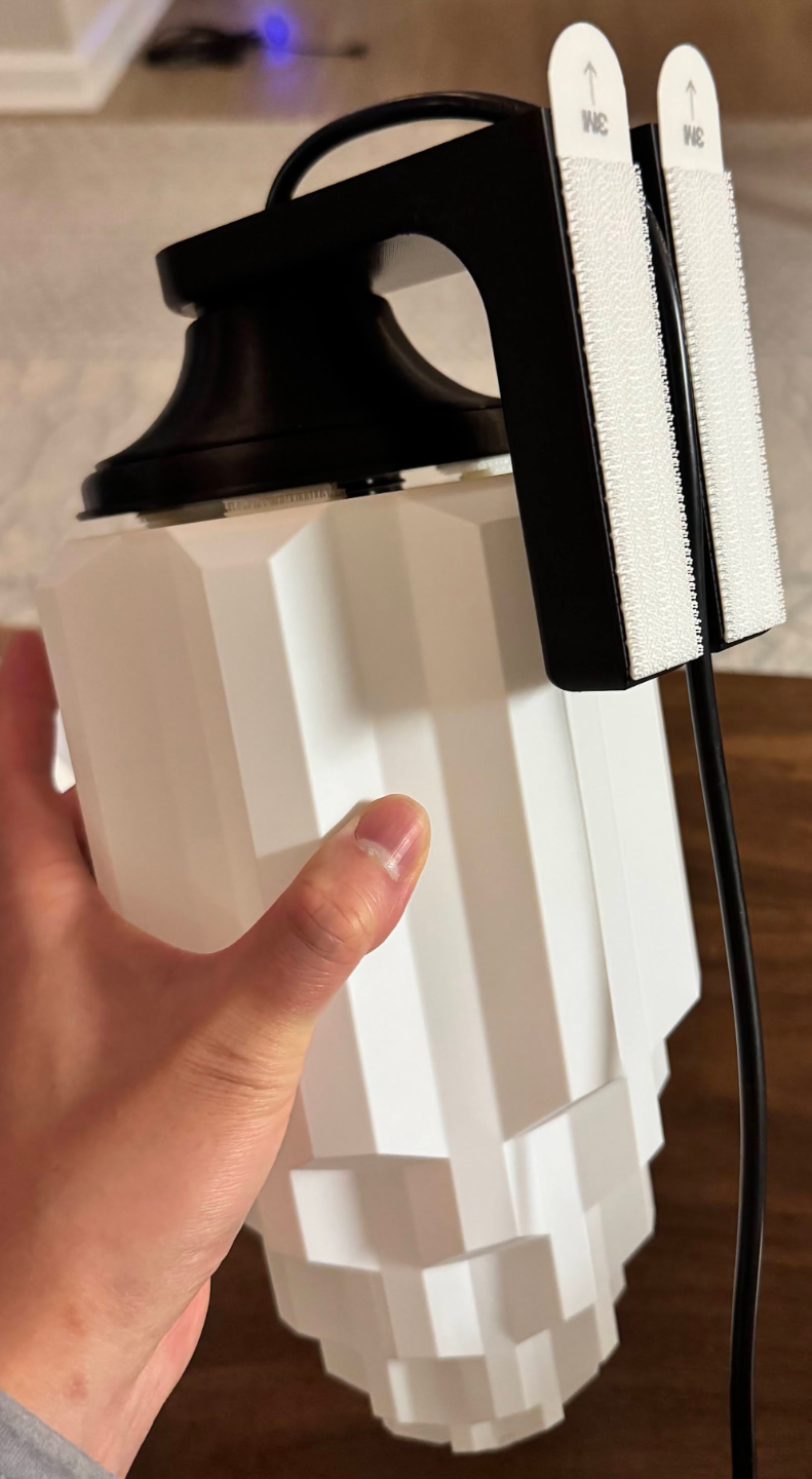 Wall Mounted Art Deco Lamp, Command Strip, E26/E27