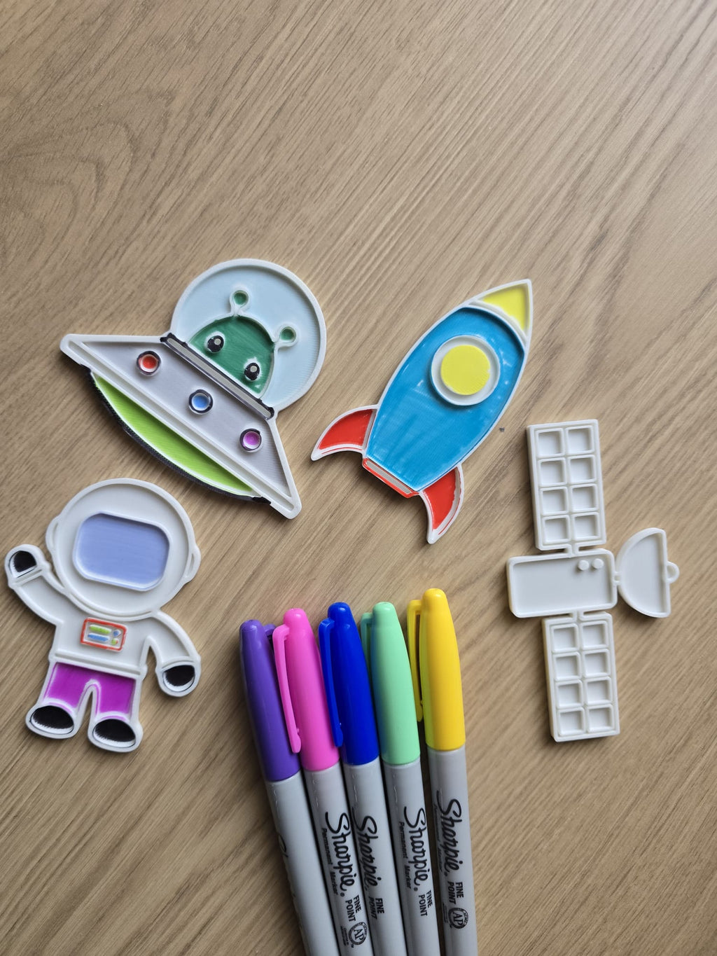 Cute Space Coloring Color Marker Acrylic Set Alien
