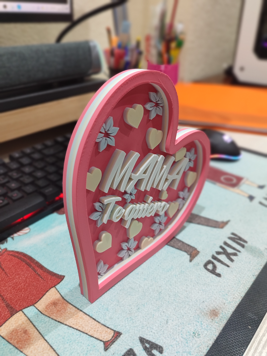 Corazon Dia de la madre "te quiero"