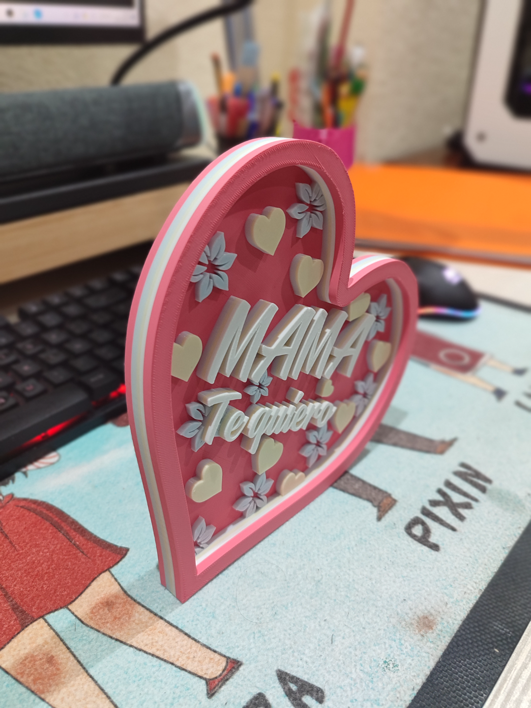 Corazon Dia de la madre "te quiero"