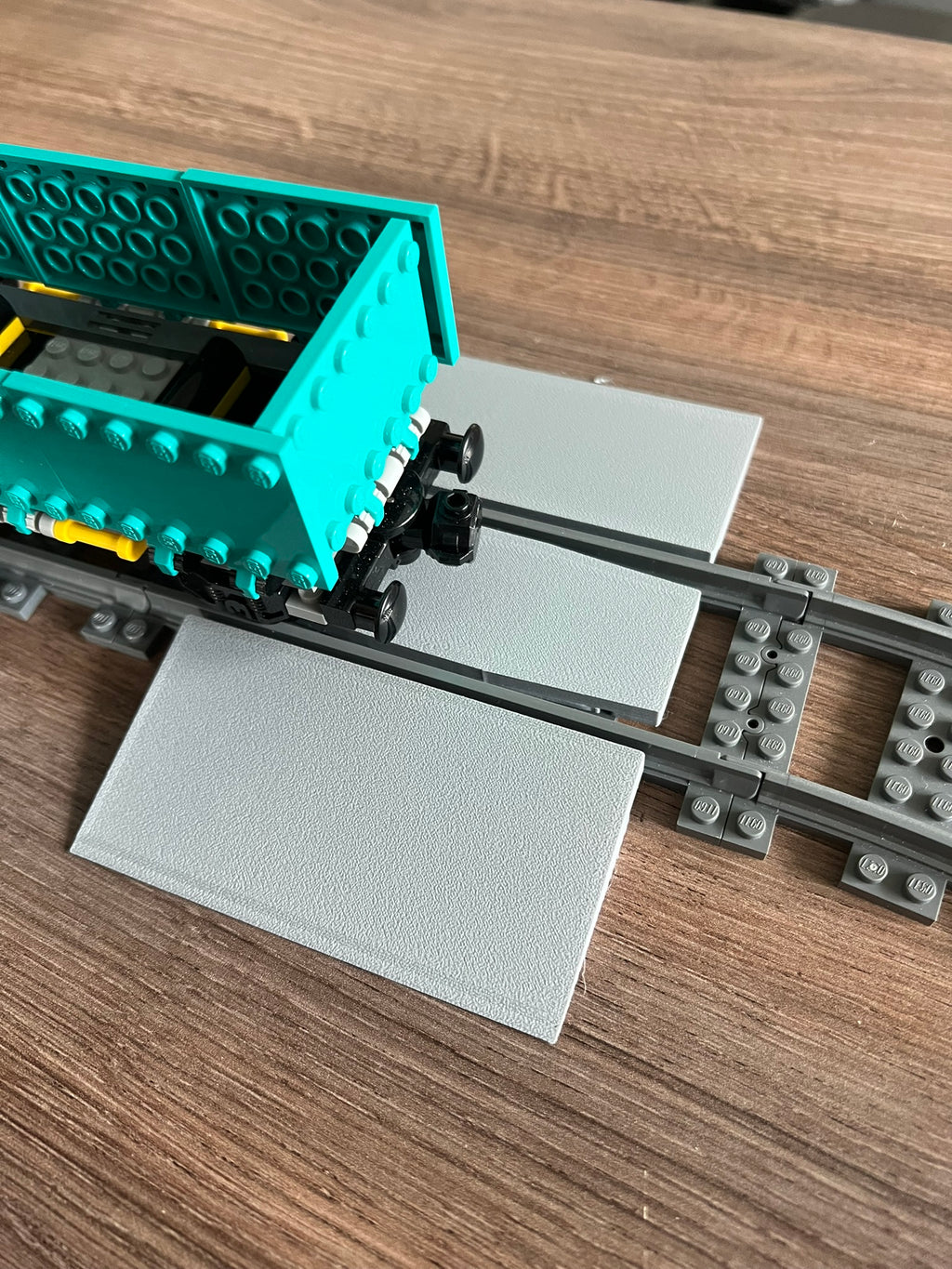 Bricks railroad crossing