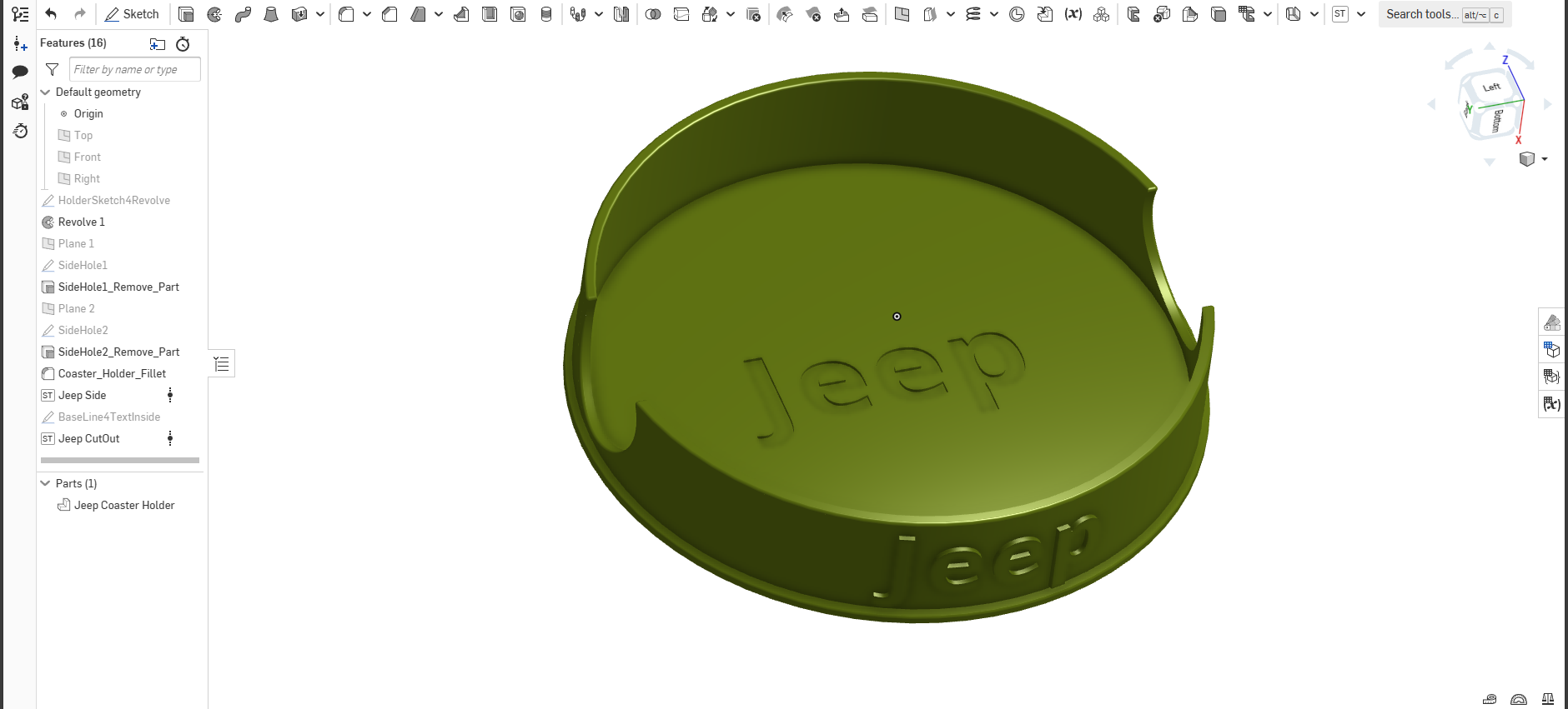 Jeep logo coaster holder
