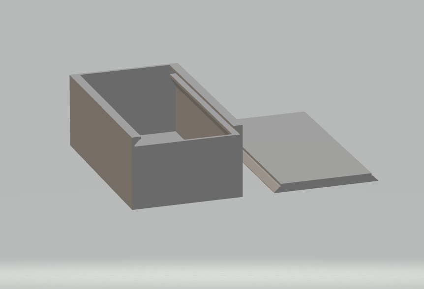 Box with sliding lid