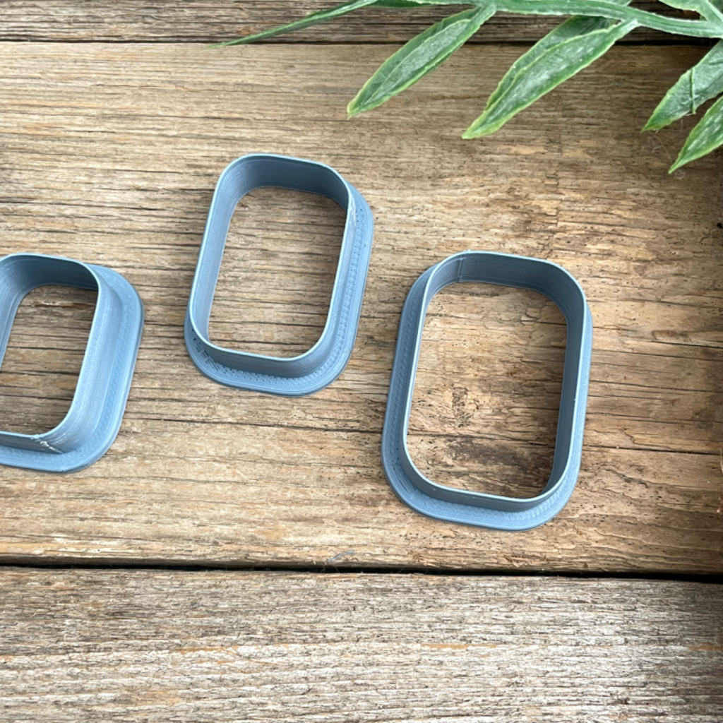 Rounded Rectangle Polymer Clay Earring Cutter