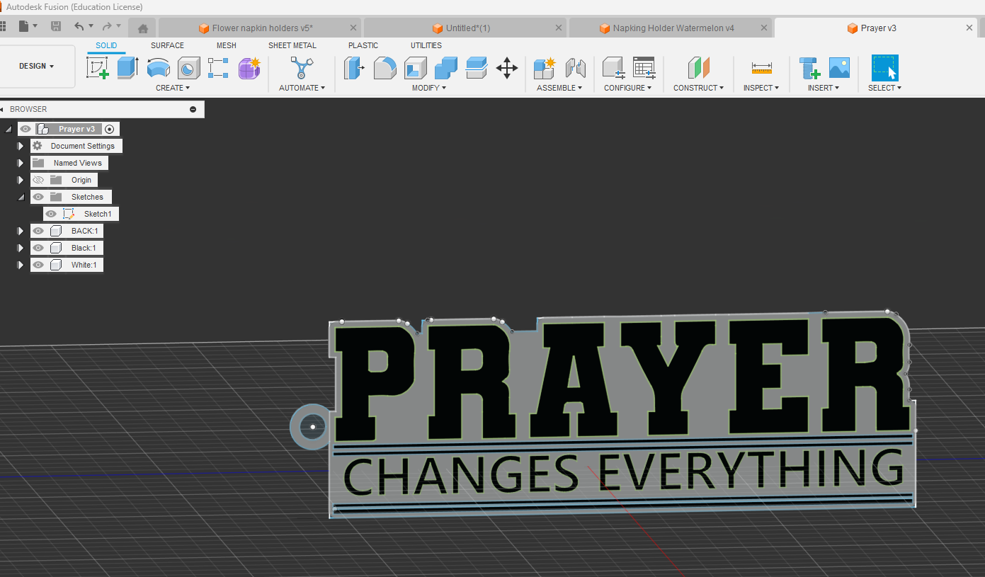 Prayer Changes Everything Keychain