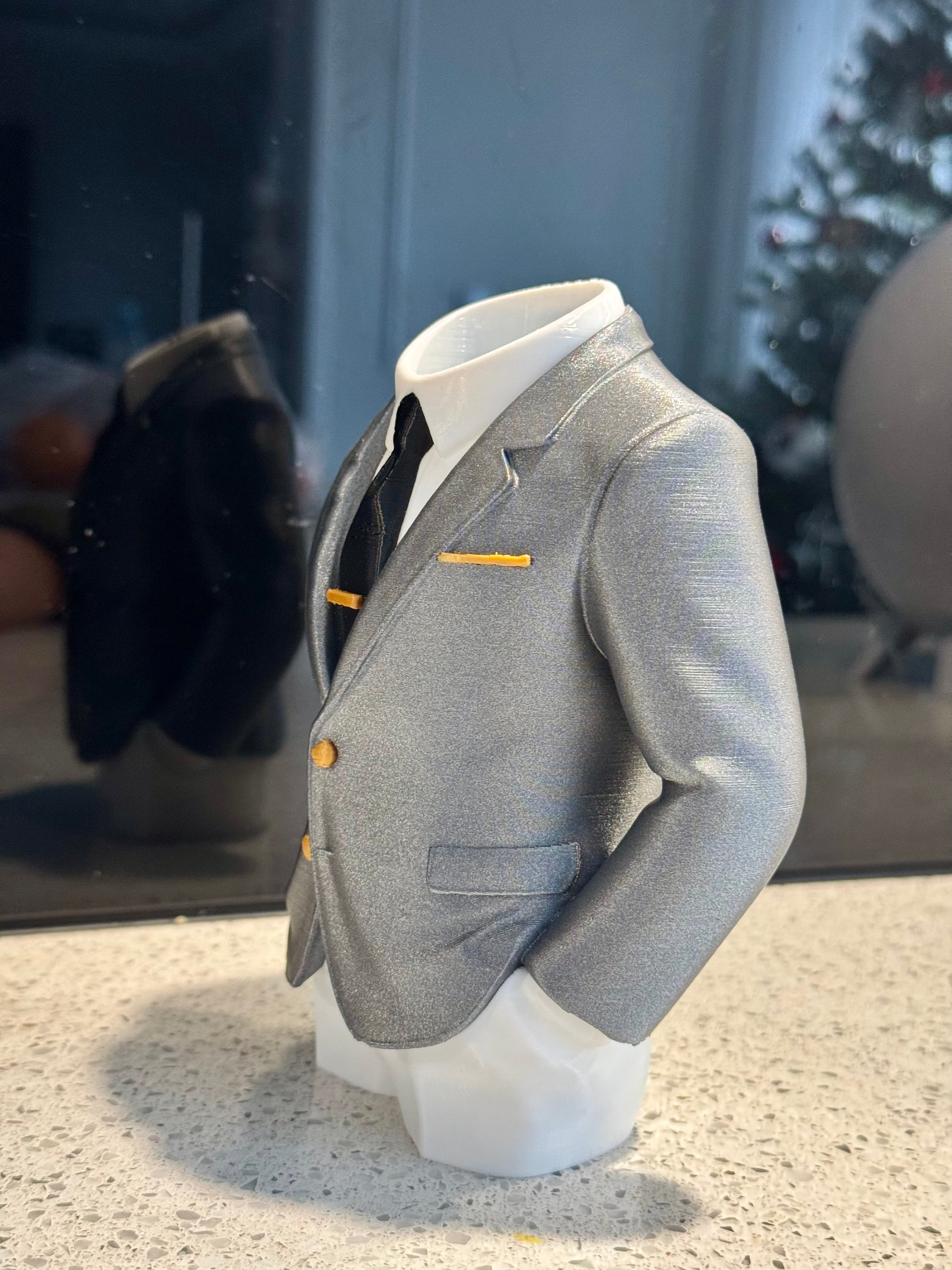 Gentleman Suit Pen Holder - Office Decor Organizer