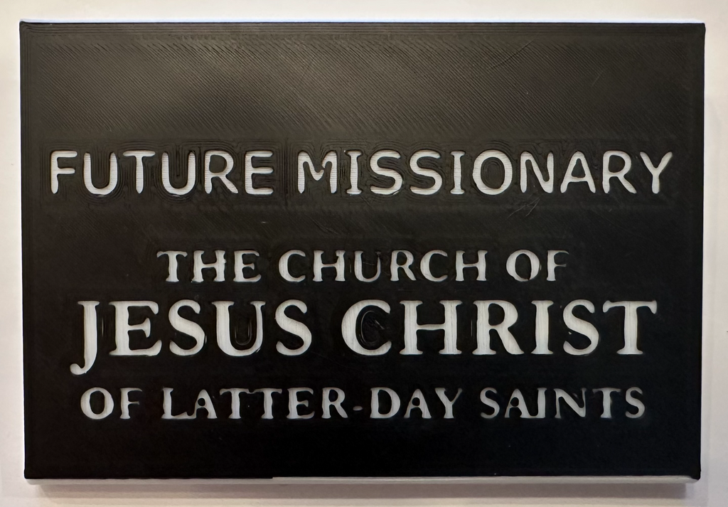 LDS Future Missionary Name Tag