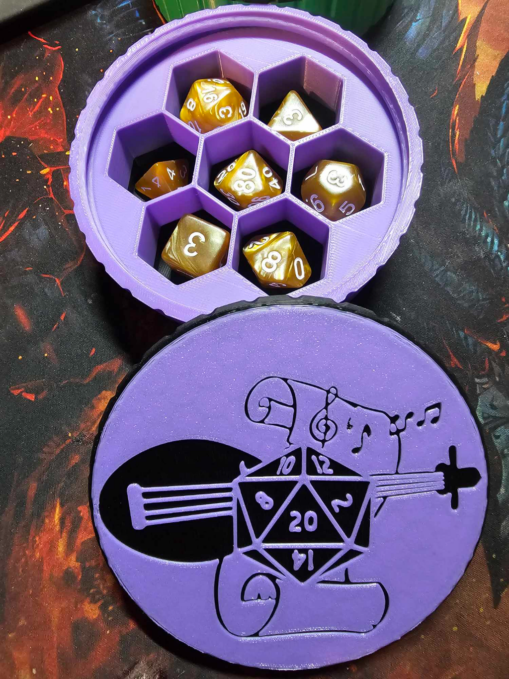 Bard's Ode, Dice Box with screw top lid