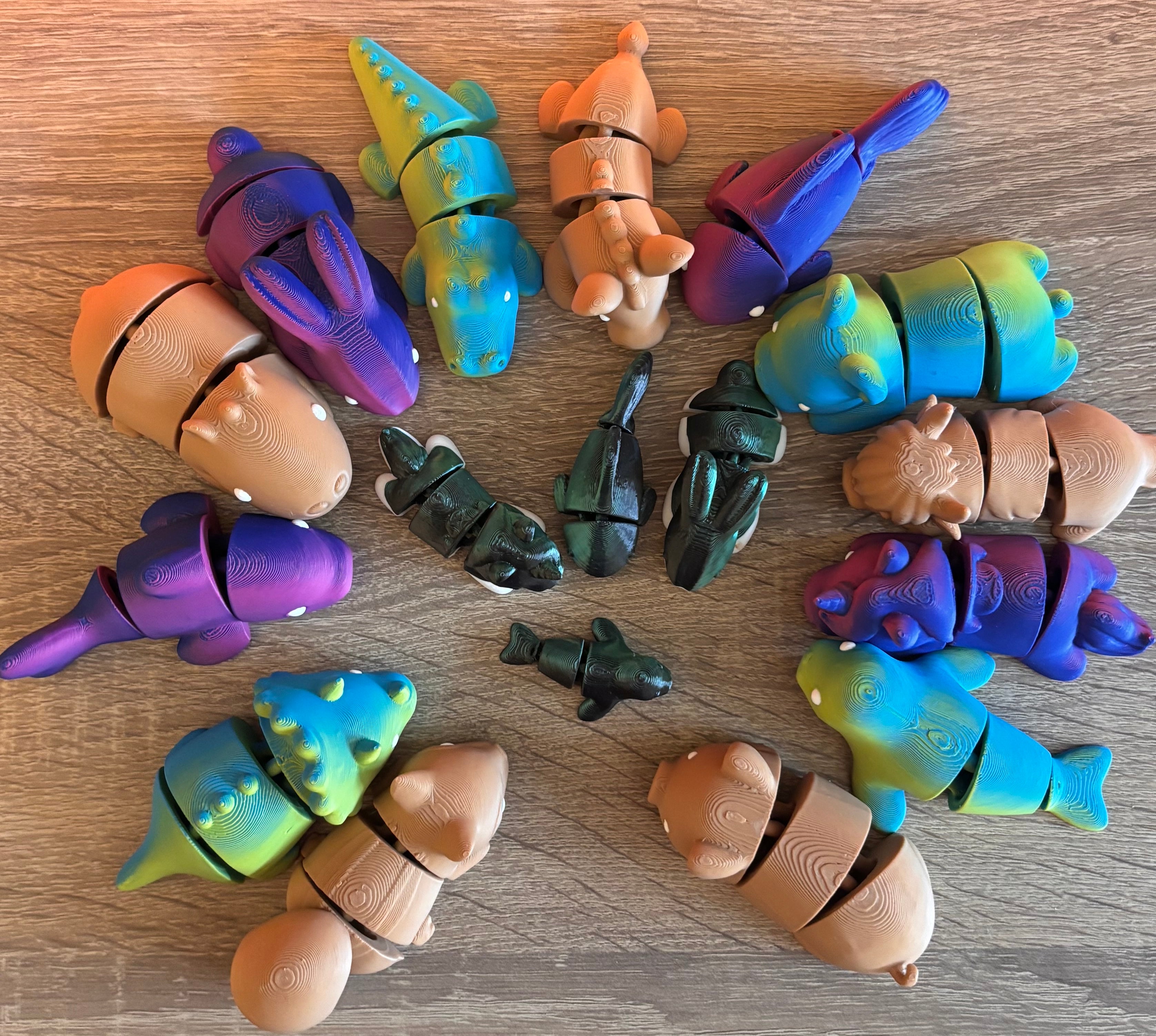 13 Flexi Fidget Animals