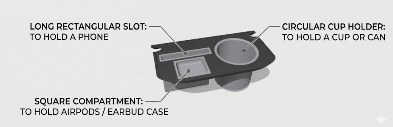 Modular Camping Chair Organizer (Cup & Tech Tray)