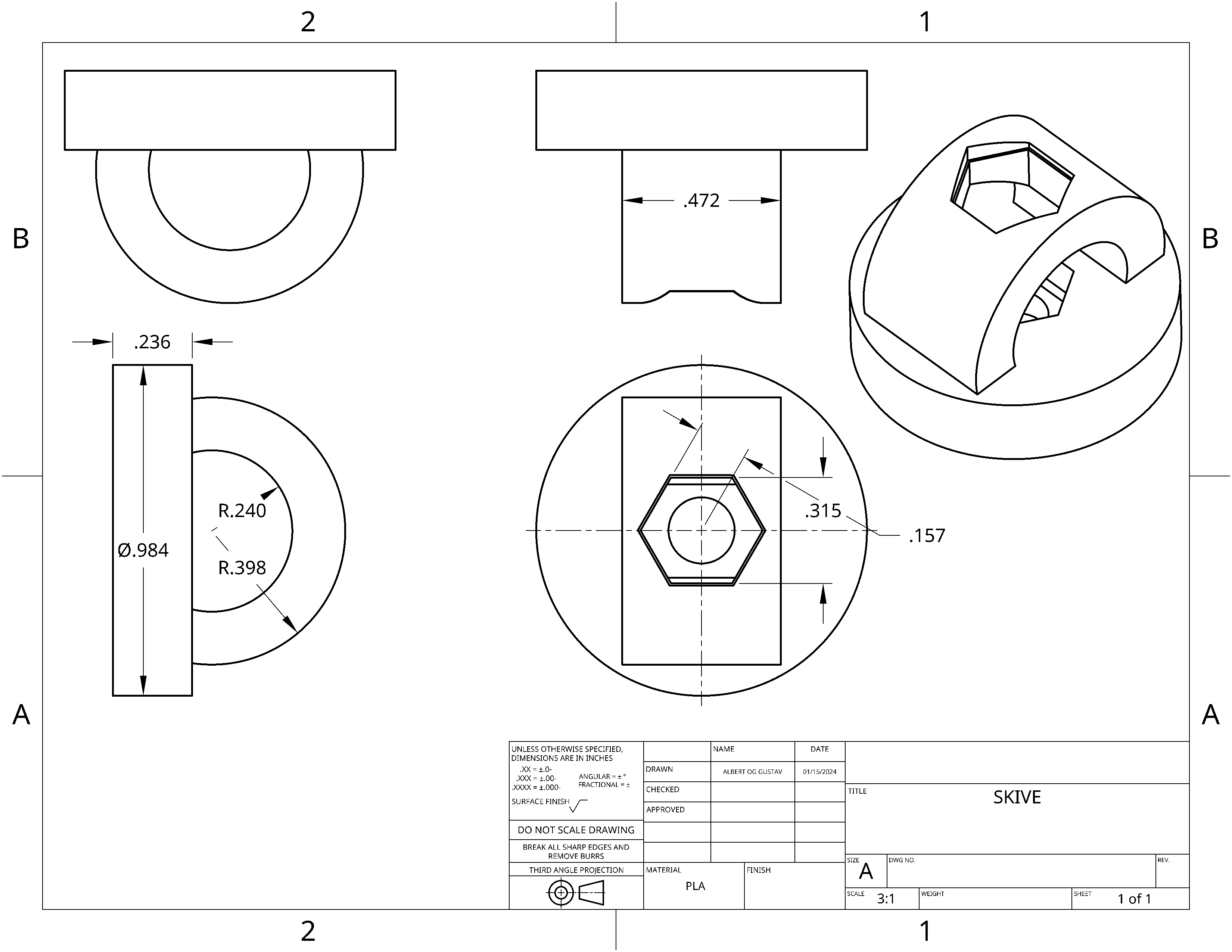 Plan discs to a M4 bolt