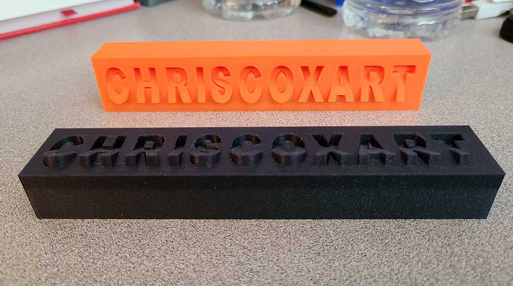 Cut and Tilted Text - Customizable