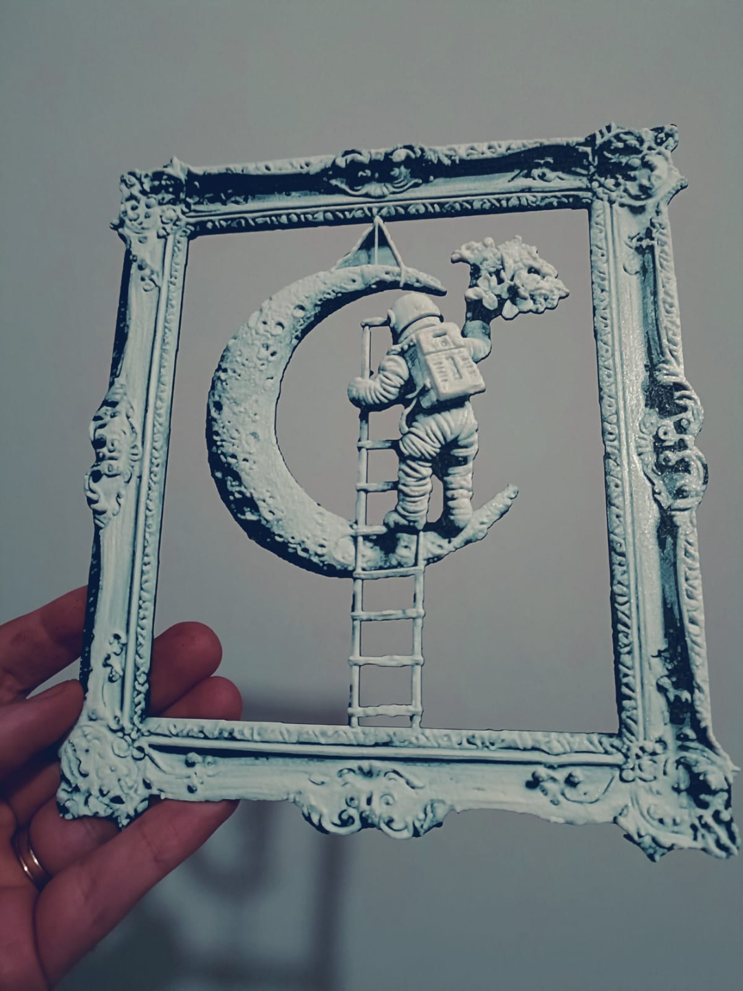 Astronaut Climbing to the Moon