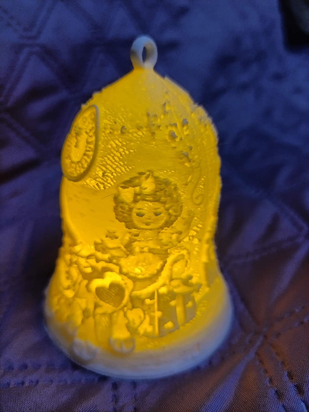 New Year's bell with tea candle