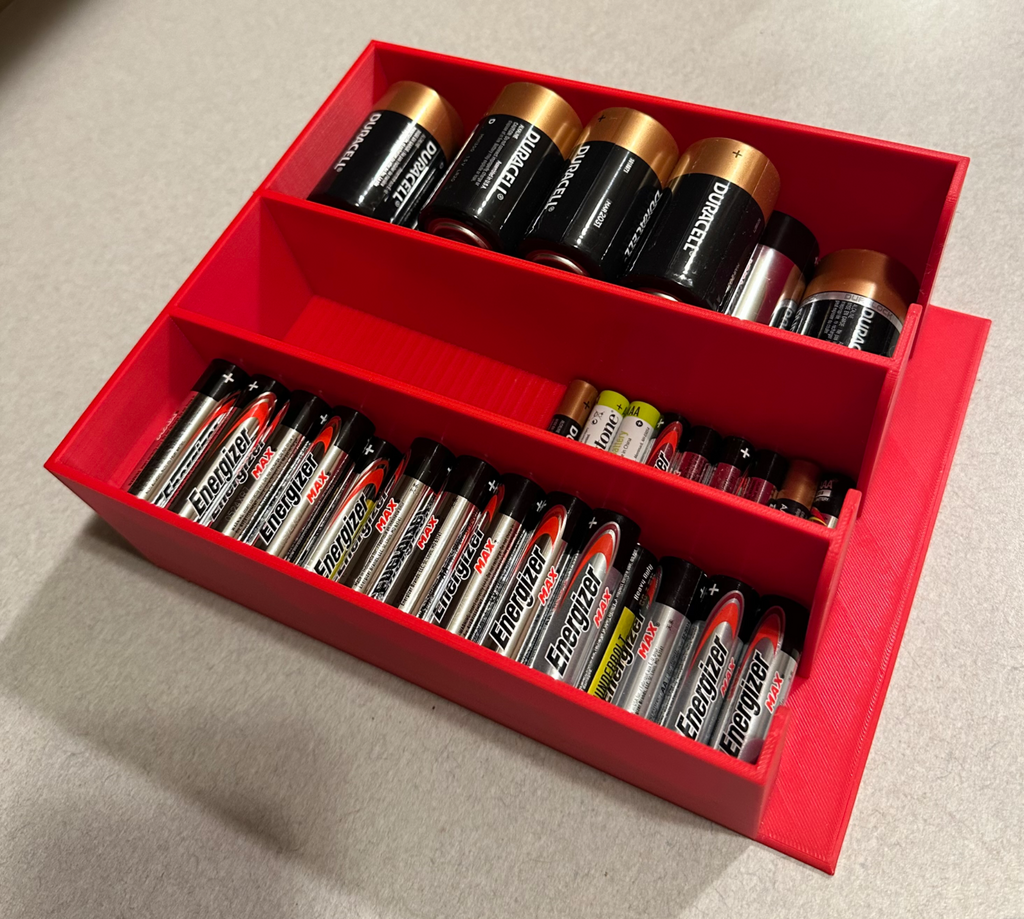 Battery drawer box/organizer