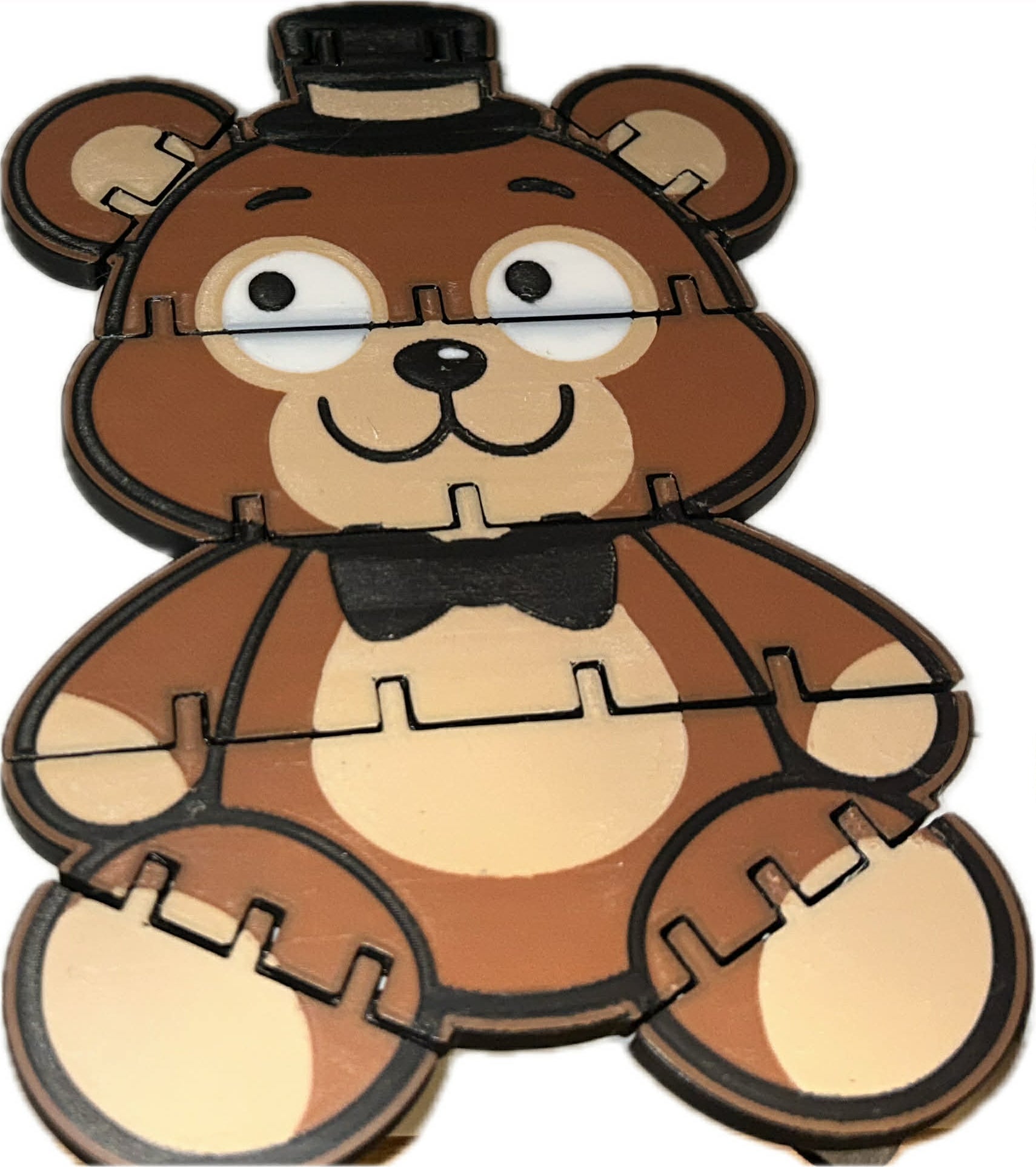 Freddy Flexi plush toy.