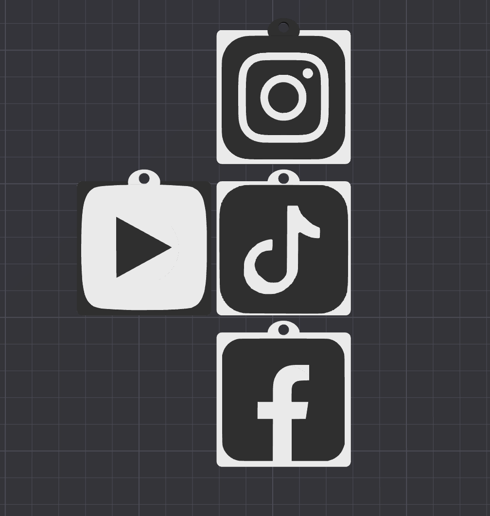Social Media NFC Keychain
