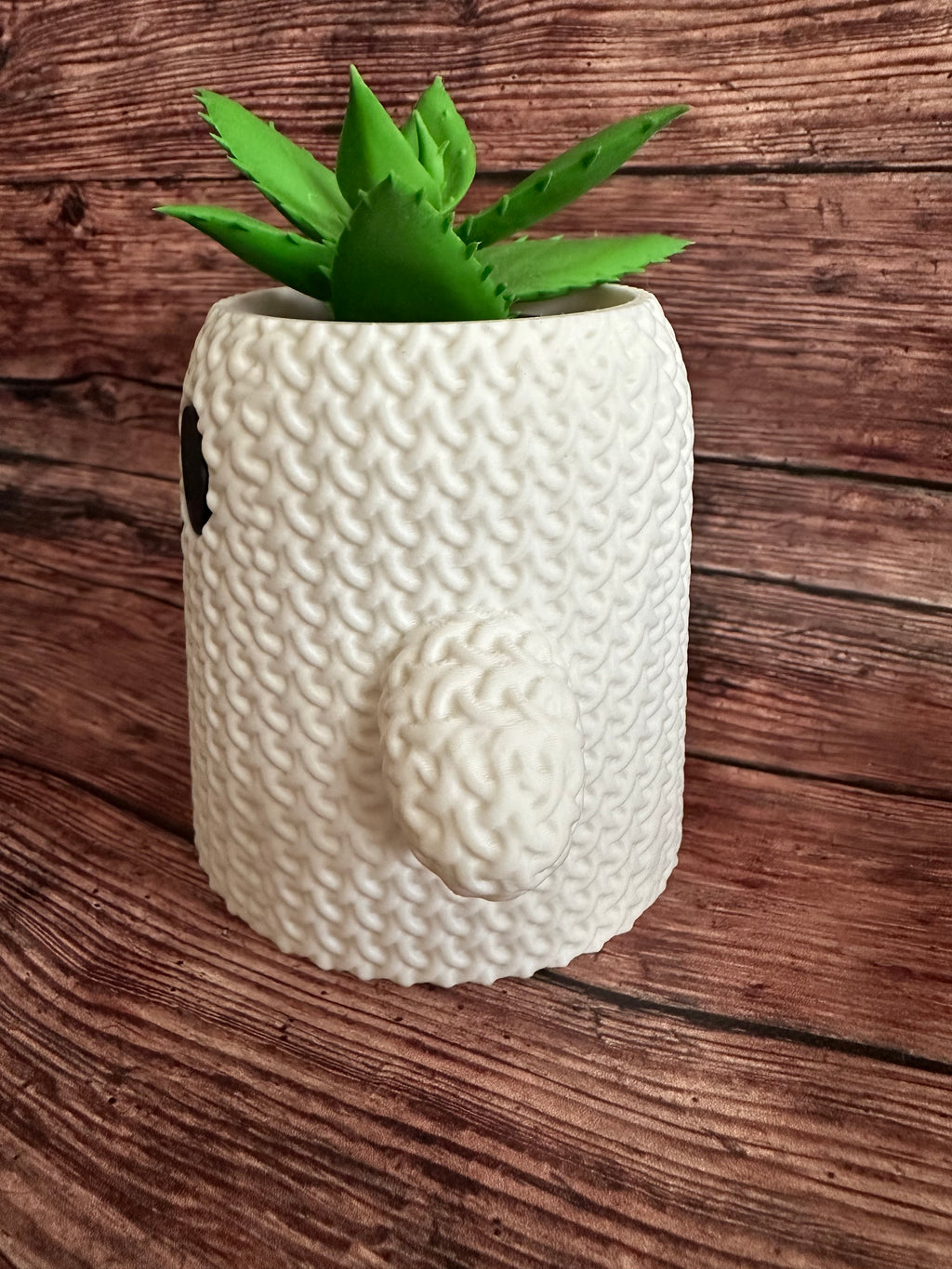 Cute Knitted Ghost Vase or Pencil Holder