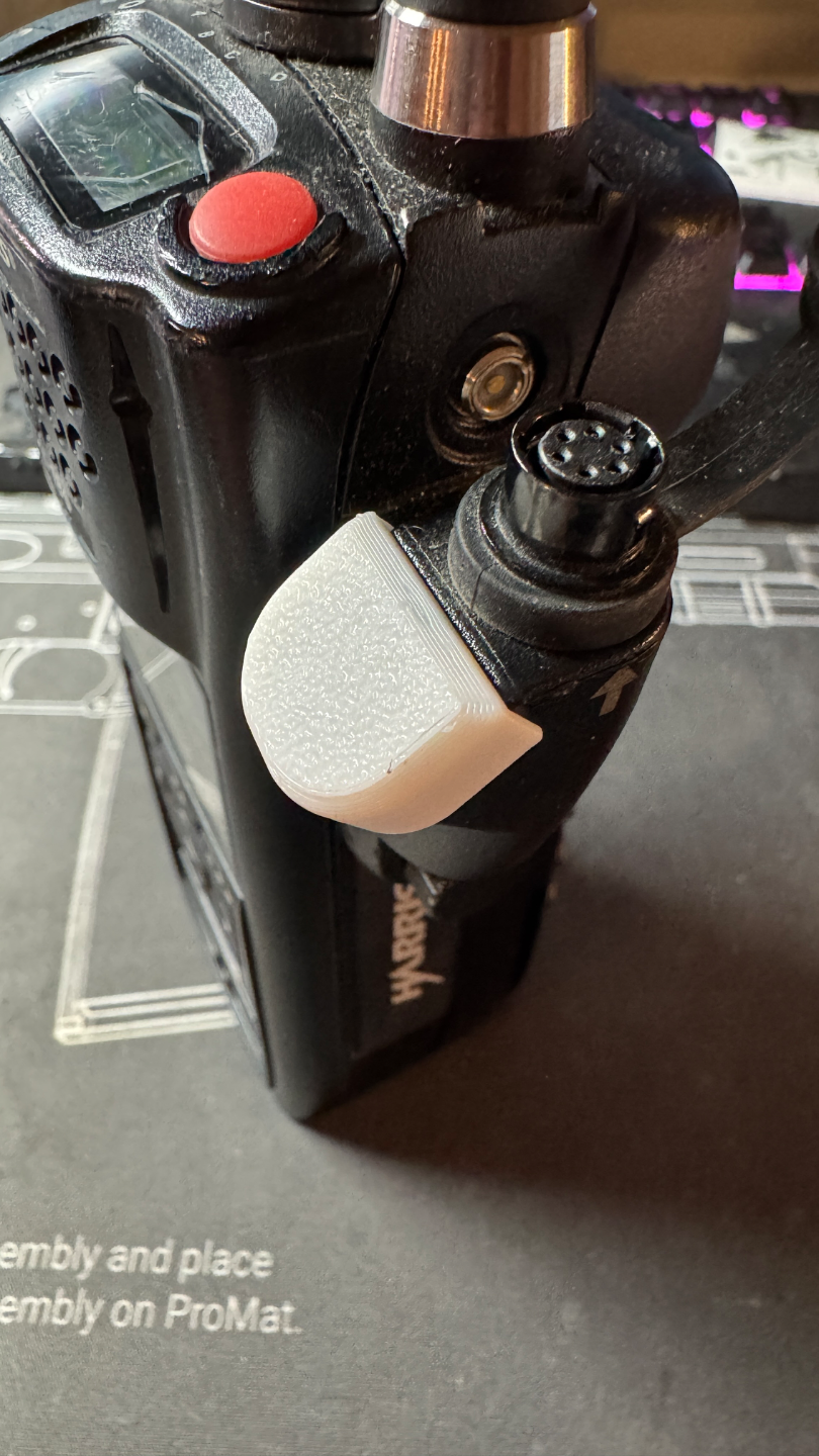 Harris XL185 Hawk Lapel Mic Adapter Button Cover