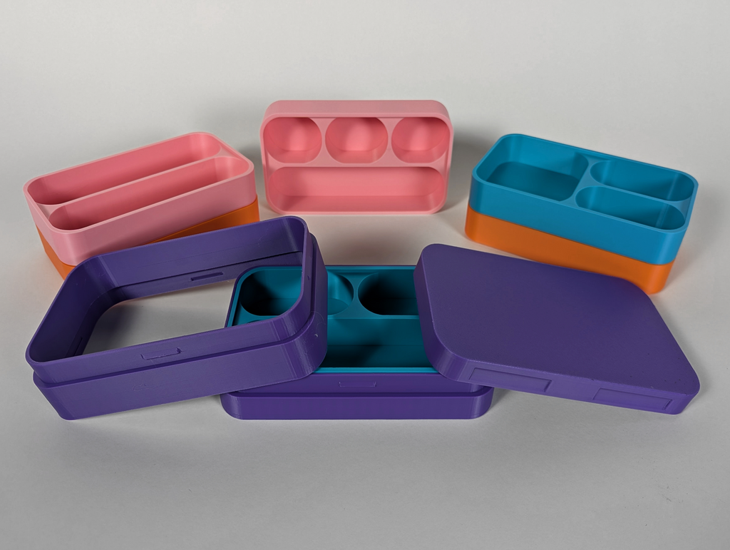 Expandable Bento Style Box w/ Stackable Inserts