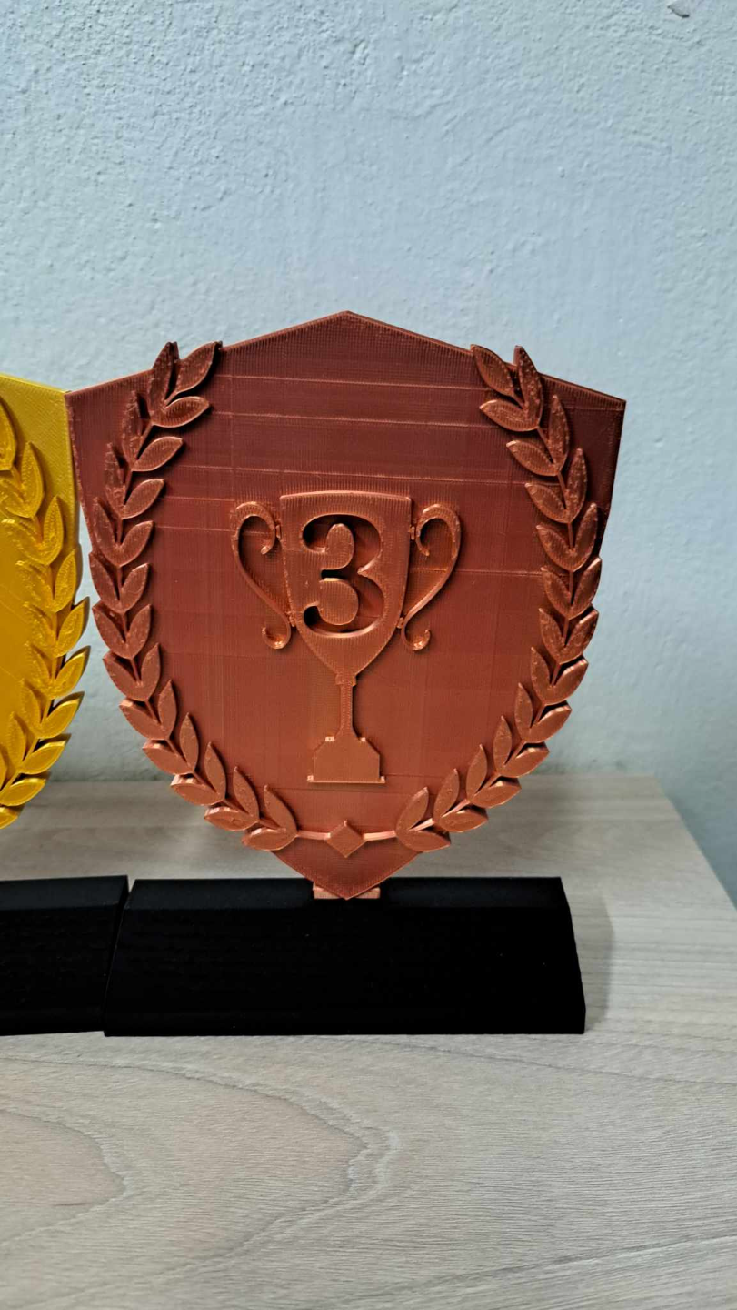 Trophy awards first second third place