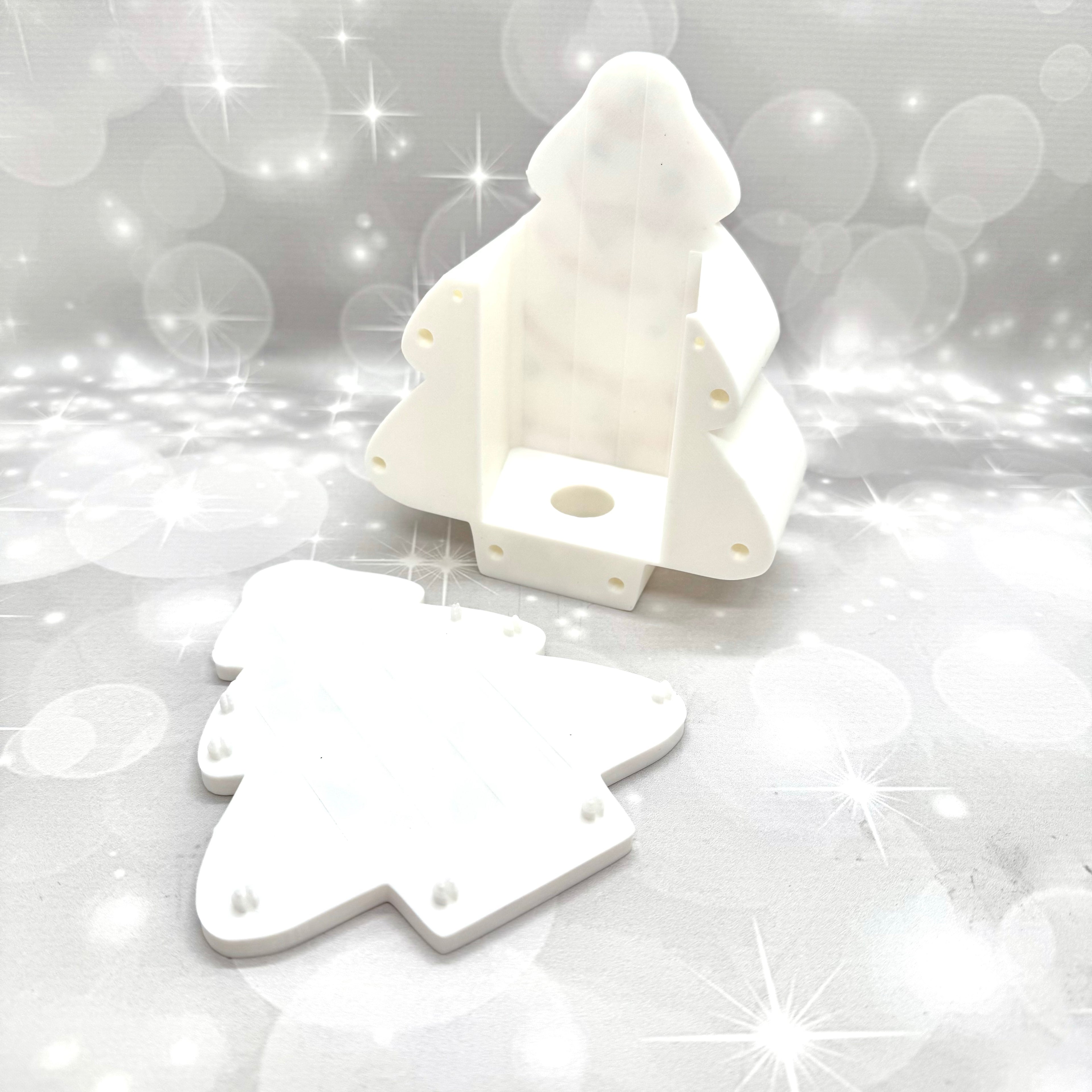 Small Xmas Tree Snack Cake B&BW Soap Bottle Holder