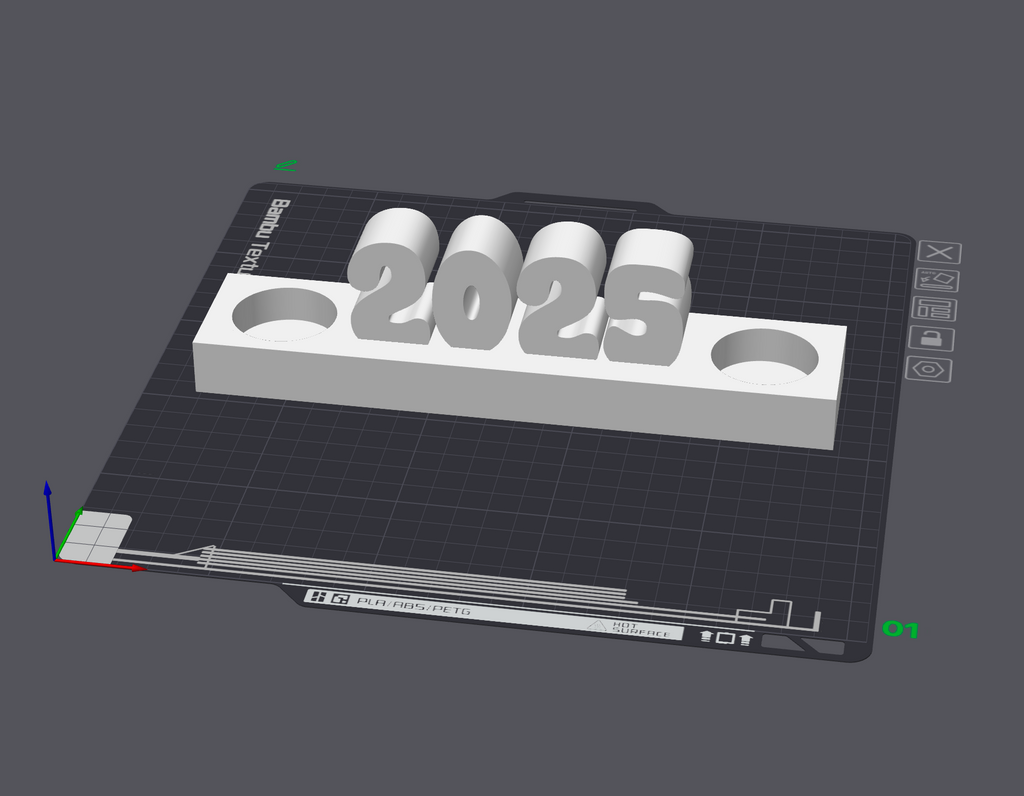 NEW YEARS 2025 TEA LIGHT HOLDER