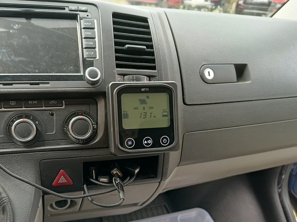 VW T5 MPPT dashboard mount