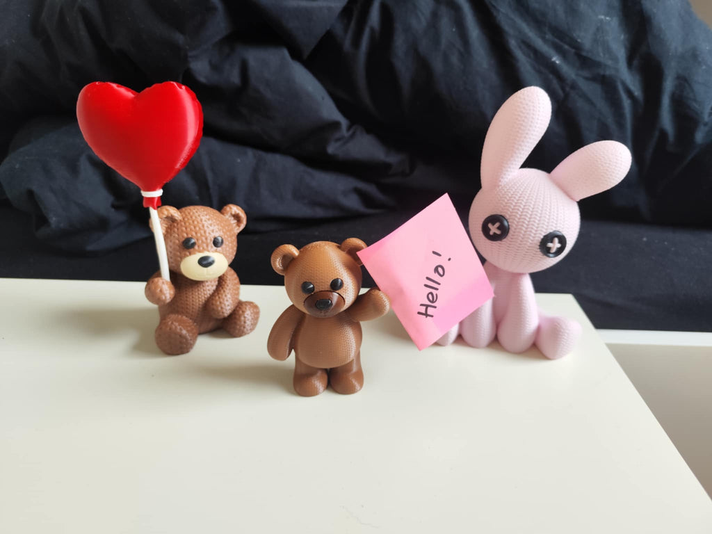 Knitted Teddy Photo/Note holder NO AMS