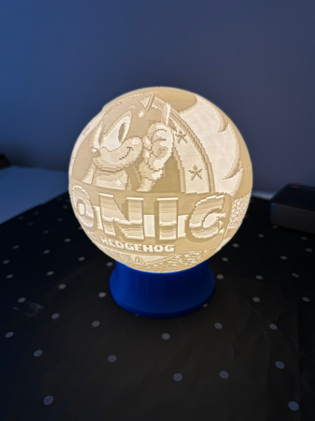 Sonic the Hedgehog Lithophane lamp
