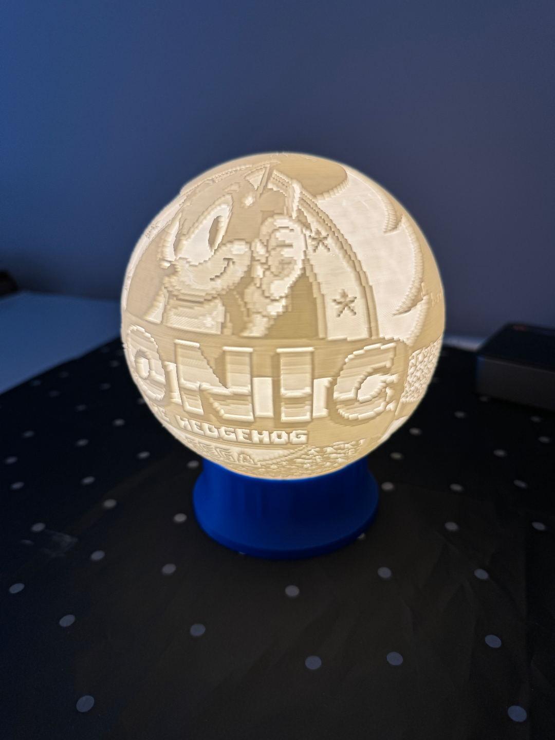 Sonic the Hedgehog Lithophane lamp
