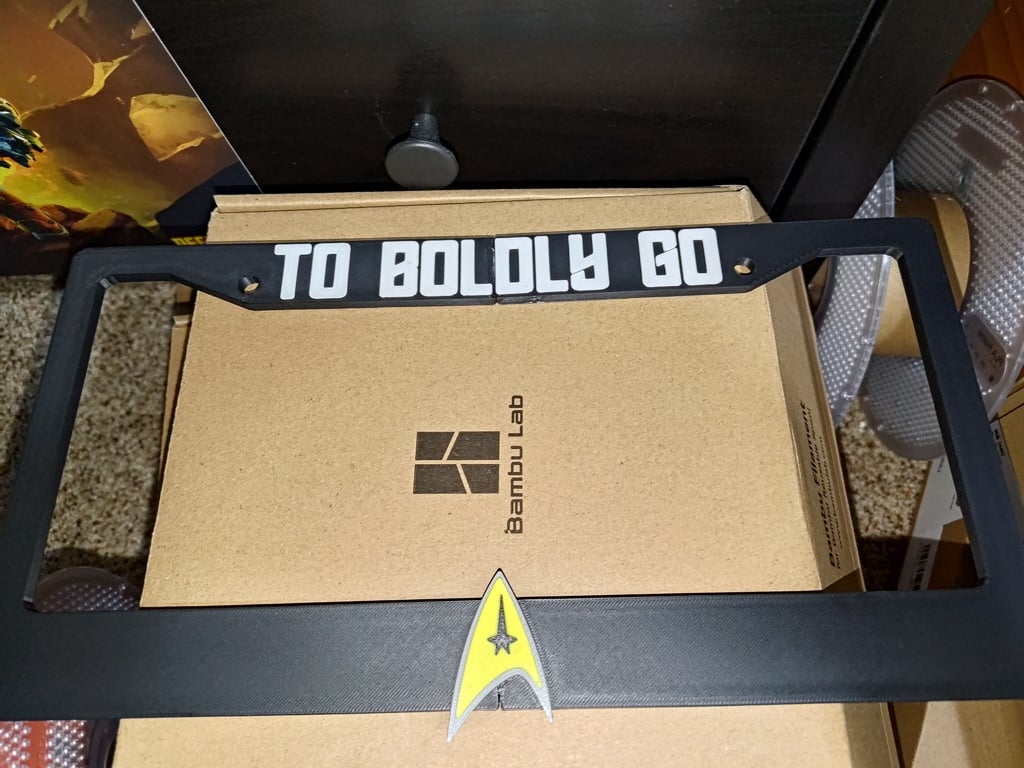 Star Trek License Plate Frame [TO BOLDLY GO]