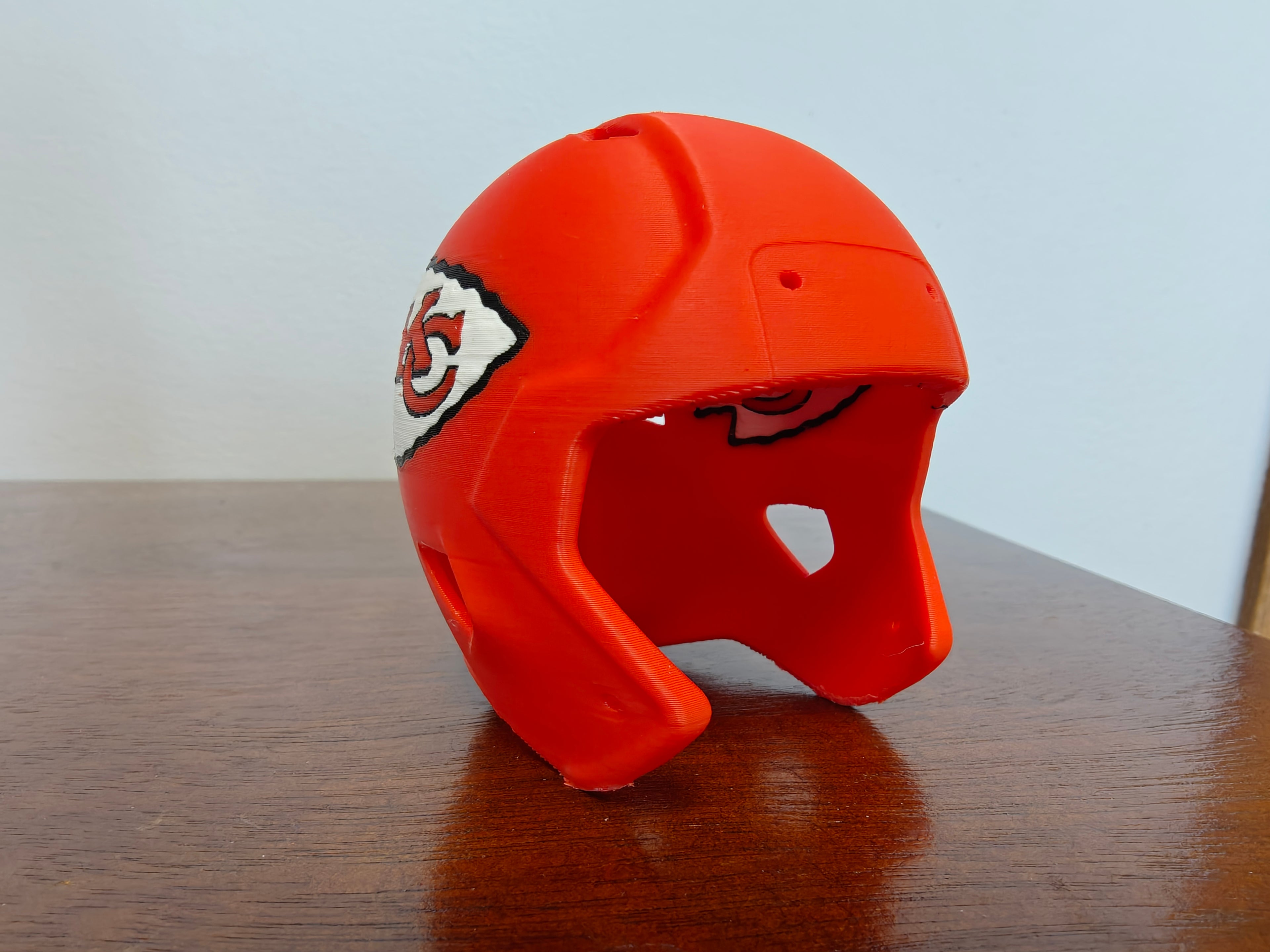 KC Chiefs Football Helmet for 500% Brick Man