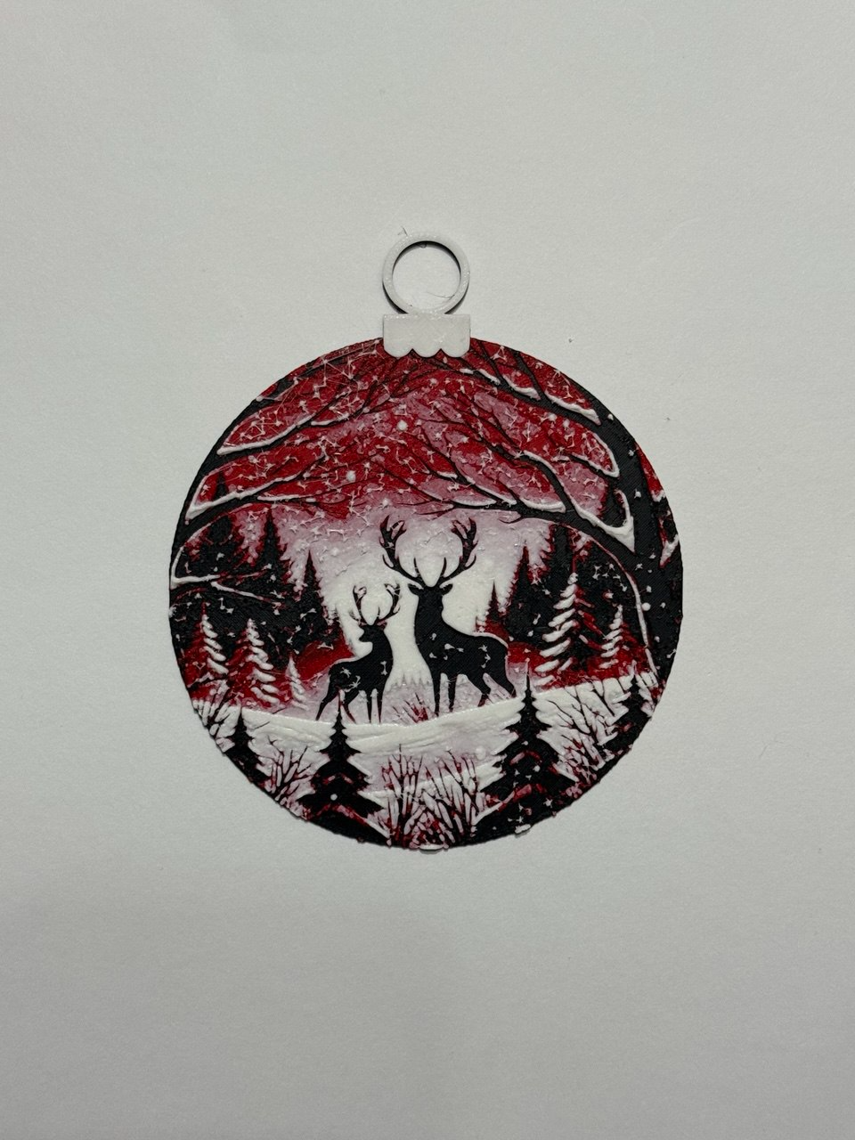reindeer christmas ball at sunrise