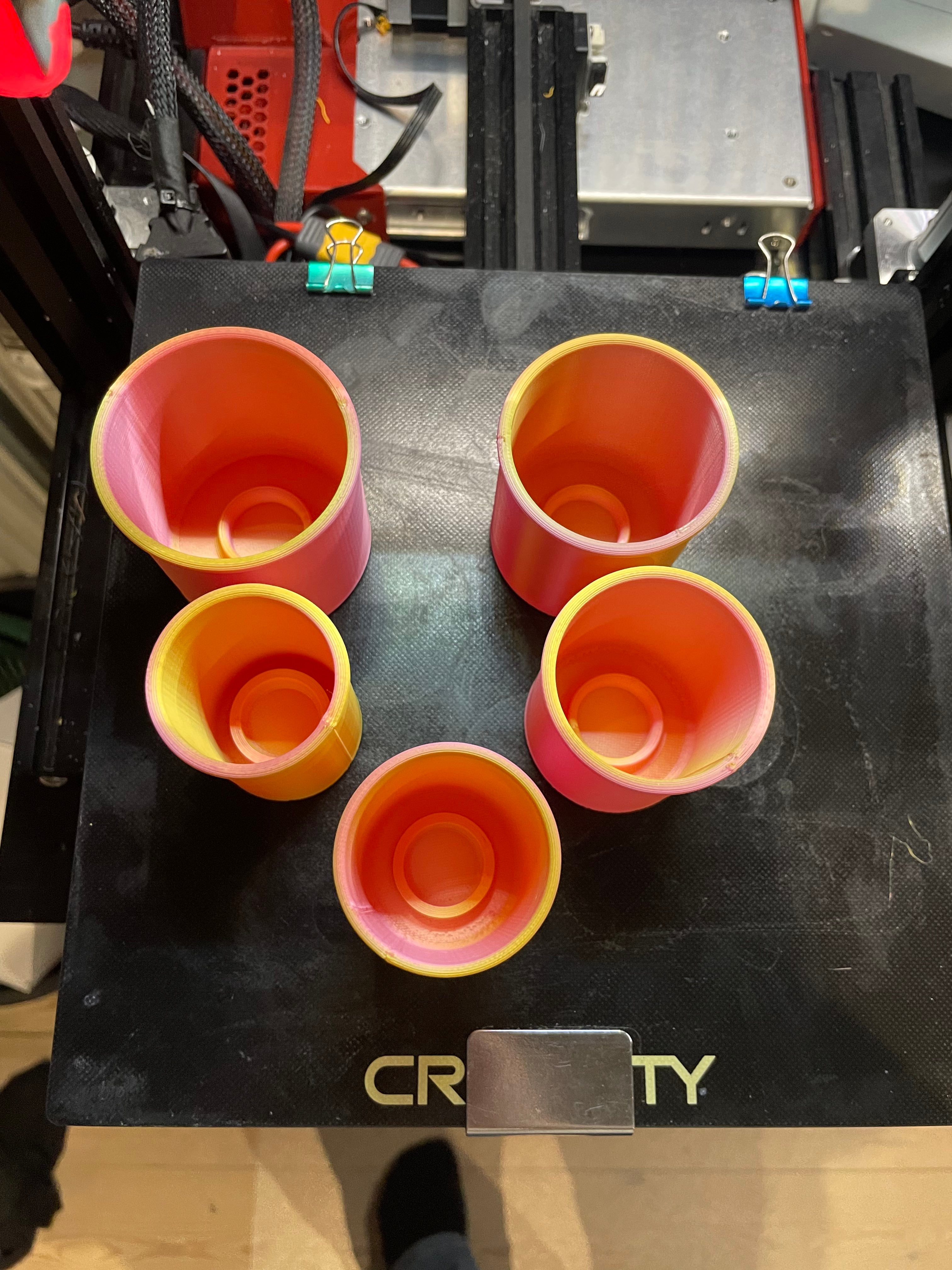 Stacking cups for bunnies, small animals or babies