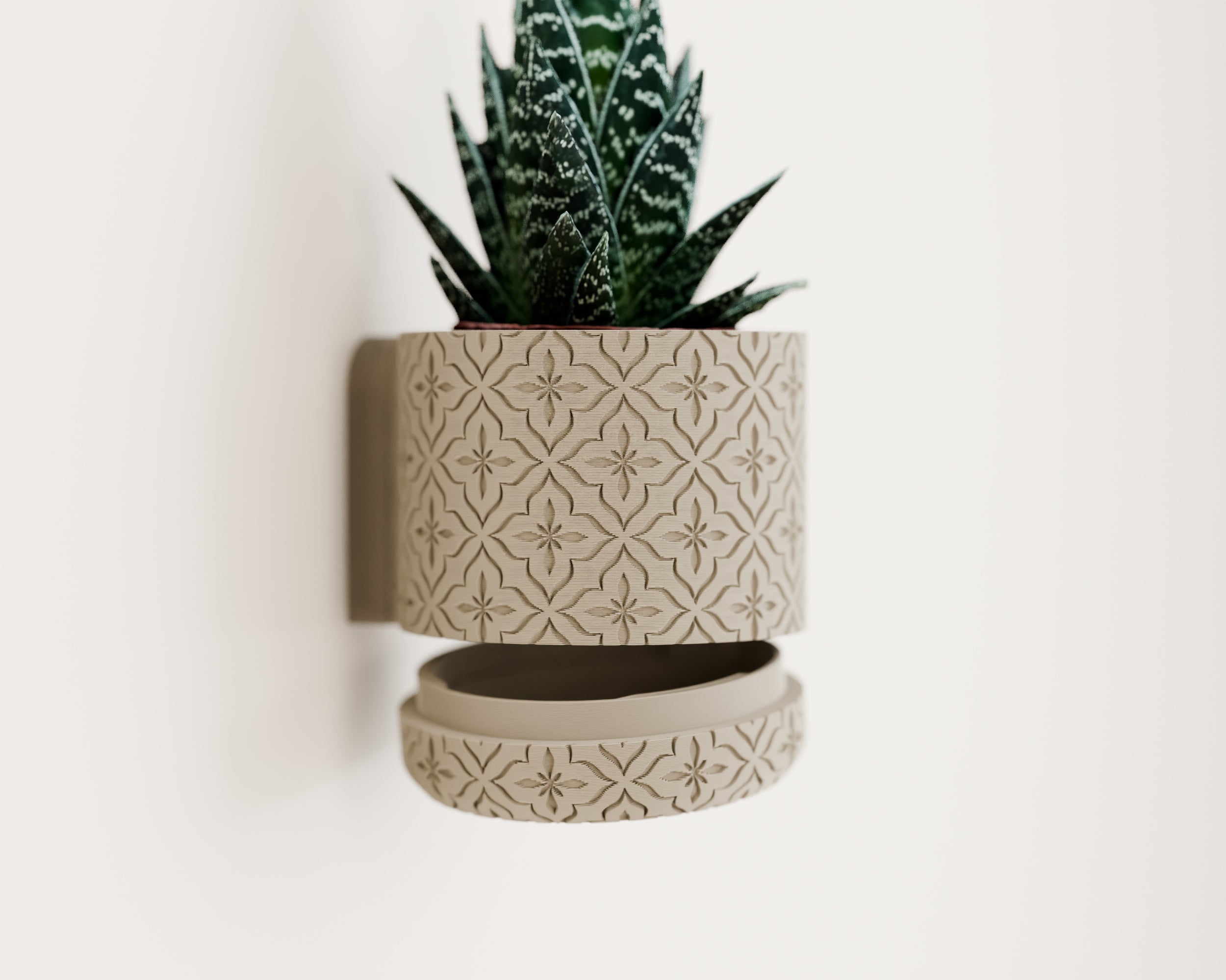 Wall Mounted Plant Pot with Removable Drip Tray