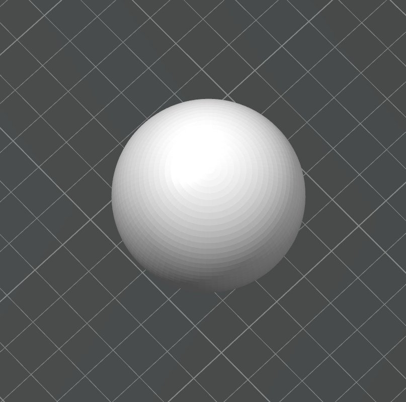 50 mm sphere - basic shape