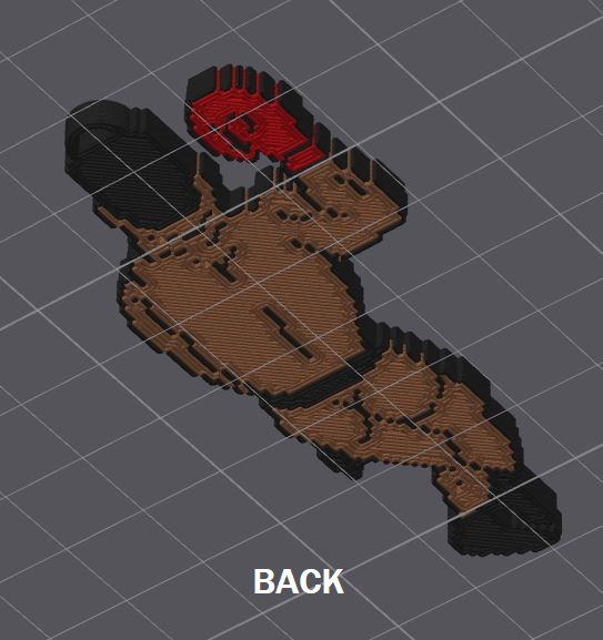 Mike Tyson Punchout pixel keychain with buns out