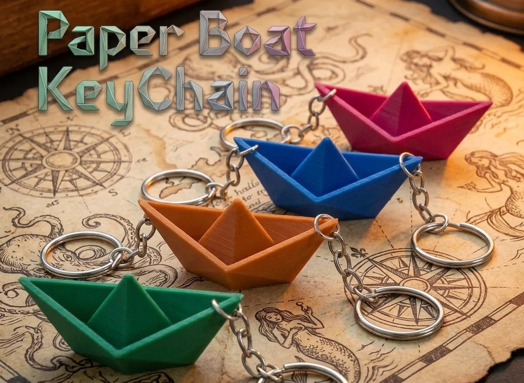 Portachiavi Barchetta di Carta, PaperBoat Keychain