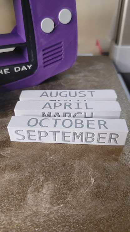 GameBoy Advance Block Calendar