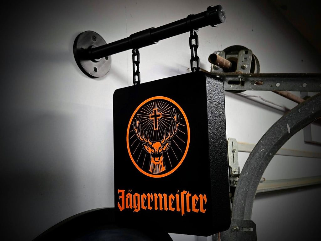 JAGERMEISTER ~ 2-Sided Hanging Pub Style Light