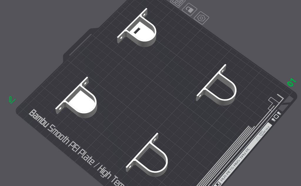 LED Tube Profile Holder Bracket Set