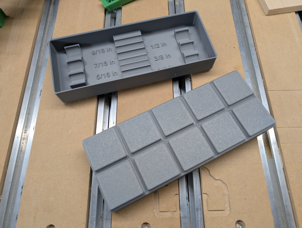 Gridfinity Trays for 150mm long Wiha Nut Drivers