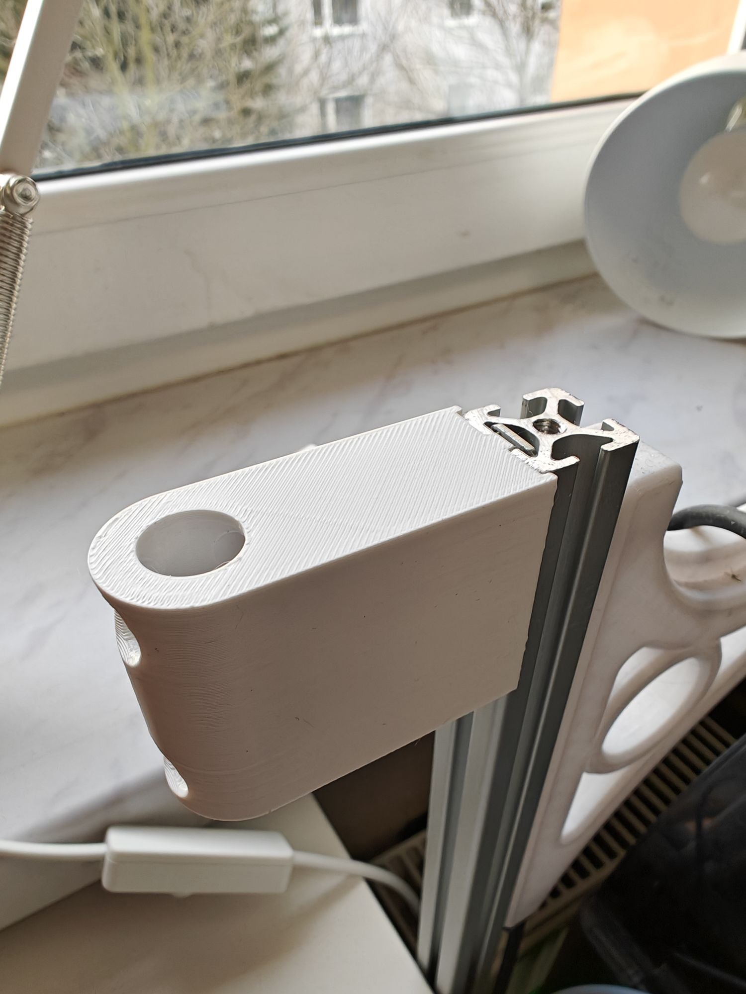 Ikea Tertial lamp mount for 2020 V-slot profiles