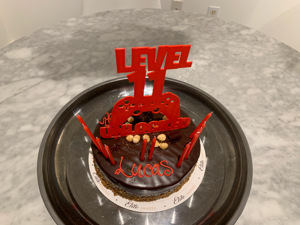 Level Unlocked Cake Topper